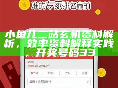 小鱼儿二站玄机资料解析，效率资料解释实践，开奖号码33